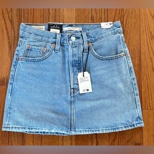 Levi's Light Blue Denim Mini Skirt